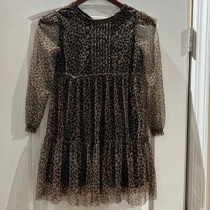 Girls Zara leopard dress size 9